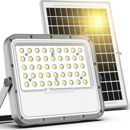 Engrepo Solar Lights Outdoor 3000LM Auto On/Off Dusk to Dawn Light | IP65 Waterproof Outside Solar Powered Security Flood Light with Remote Control for Wall Porch Shed Barn