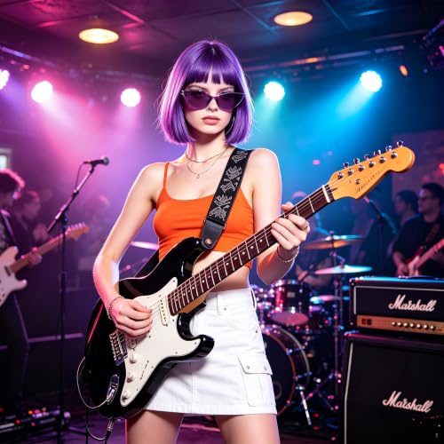 Short Bob Straight Hair Wigs with Bangs, Heat Resistant Fiber Hair, Cat Eye Glasses for Women (Purple) - color: Purple