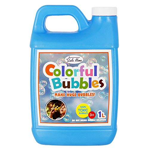 Lulu Home 33.8 OZ/1 L Concentrated Bubble Solution, Refill for Bubble Machines, Giant Wands, and Blowers - Up to 2.5 Gallons for Kids' Birthday Parties | Refill for Bubble Machines, Giant Wands, and Blowers, Up to 2.5 Gallons, For Kids' Birthday Parties -