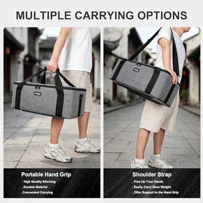 FOMITO Photography Lighting Equipment Bag, Padded Studio Light Carrying Case for Light Stands, Mini Softboxes, LED Lights & Camera Accessories, Adjustable Dividers, Travel Storage Bag 21.2"x12.2"x9.2" - size: S20/21.2"x12.2"x9.2"