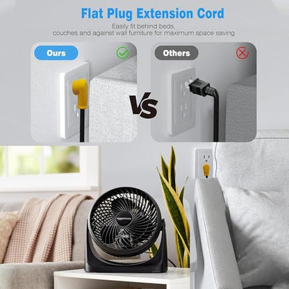 Waterproof 6Ft 15 Amp Household to 20 Amp AC Power Adapter Cable | 12/3 Outdoor Extension Cord Flat Plug,[4 in 1] NEMA 5-15P to 5-15R, 5-20R, 6-15R, 6-20R T Blade,125V AC Extension Cord - size: 6ft Extension cord