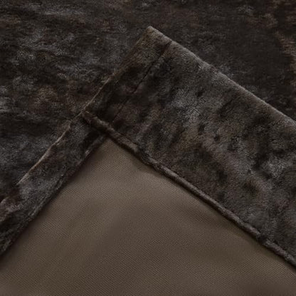 Brown Velvet Curtains 84 inches Long Luxury Back Tab Thermal Insulated Room Darkening Window Drapes for Living Room/Bedroom, W52 x L84, 2 Panels - color: Chocolate, size: 52"W x 84"L (Pack of 2)