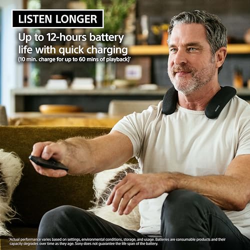 Sony BRAVIA Theater U Wireless Wearable TV Speaker with Bluetooth HT-AN7 | Bluetooth, Personalized Home Theater Audio, Gaming Compatibility, Built-in mic, 12 Hour Battery Life