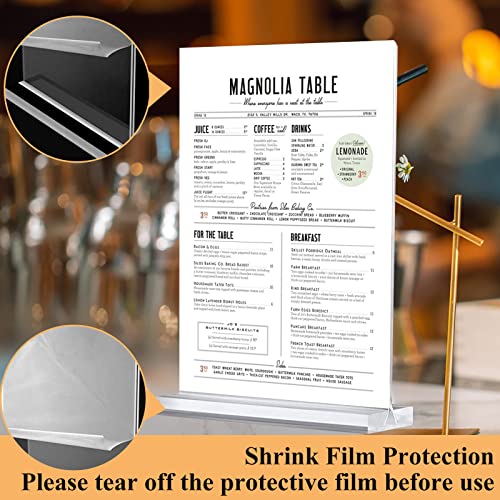 Arrobust Acrylic Sign Holder 8.5 x 11 Inches, 12 Pack Clear Display Table Top Signs Stand, Double Sided Vertical Flyer Holder,Plastic Frames Paper Holder for Stores Home Office Menu Retail Show Fair - size: Vertical 12 Pack 8.5x11''