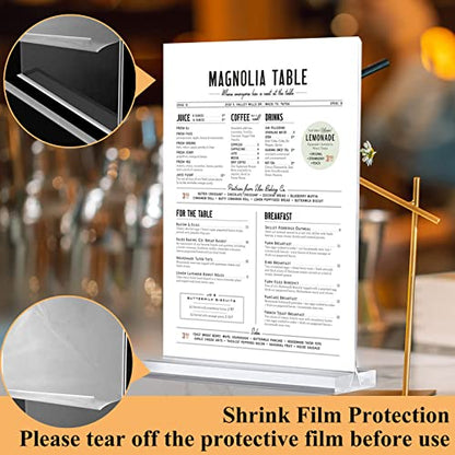 Arrobust Acrylic Sign Holder 8.5 x 11 Inches, 12 Pack Clear Display Table Top Signs Stand, Double Sided Vertical Flyer Holder,Plastic Frames Paper Holder for Stores Home Office Menu Retail Show Fair - size: Vertical 12 Pack 8.5x11''