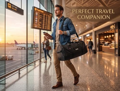 Heavy Duty Cargo Duffel Large Sport Gear Drum Set Equipment Hardware Travel Bag Rooftop Rack Bag - color: Black, size: 42" x 20" x 20"