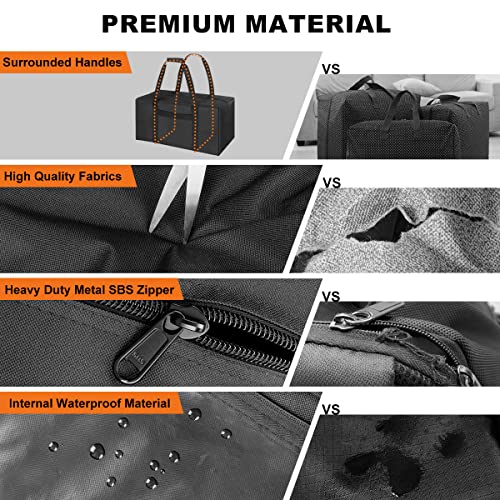 COOLBEBE 2 Pack 24" Sports Duffle Bag - 53L Travel Duffel Tote Bag, Black - size: 24” x 12” x 12” 2Pack