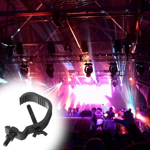10 Pack Aluminum Alloy Stage Light Clamp Hooks Heavy Duty Truss C Clamps with Anti-Skid Teeth Design for DJ Lighting, Par Lights, Spot Lights Fits 1.18-2 Inch OD Tube/Pipe, Max Load 55LB