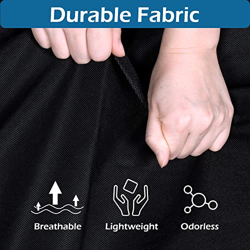 MISSLO 43" Gusseted Travel Garment Bag with Accessories Zipper Pocket Breathable Suit Garment Cover for Shirts Dresses Coats, Black - size: 43 inch