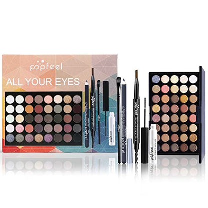 Pure Vie All In One Makeup Kit, Xmas Beauty Makeup Gift Set for Women Girls - color: 104 colours