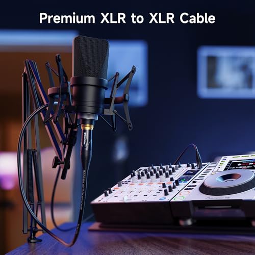 Cable Matters 2-Pack Premium XLR to XLR Cable, Microphone Cable, M-F, 10ft - size: 10 Feet