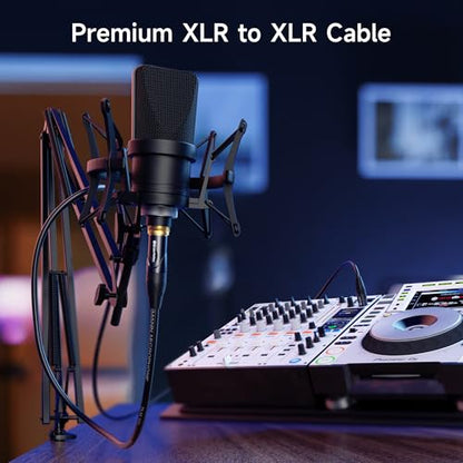 Cable Matters 2-Pack Premium XLR to XLR Cable, Microphone Cable, M-F, 10ft - size: 10 Feet