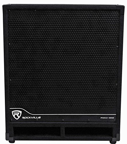 Rockville RPG15 15" 1000W Powered DJ PA Speaker Pair with RBG18S Subwoofer | 1000W Peak / 250W RMS Each, 35Hz-20kHz, Class A/B, RBG18S 18" 2000W Powered Subwoofer, DSP, Limiter, 3-Items