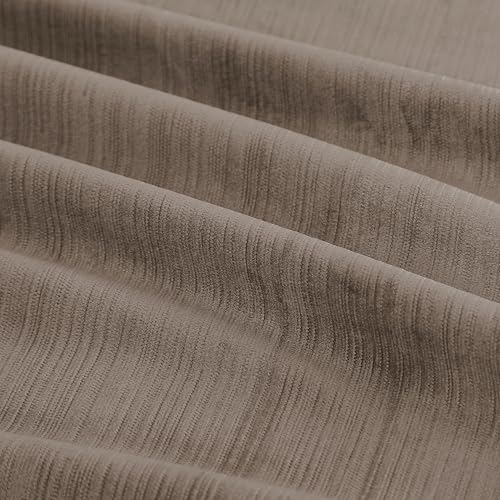 Vision Home Mocha Tan Velvet Pinch Pleated Blackout Curtains 40Wx108L Inch - color: Mocha Tan, size: 40"W x 108"L (Pack of 2)
