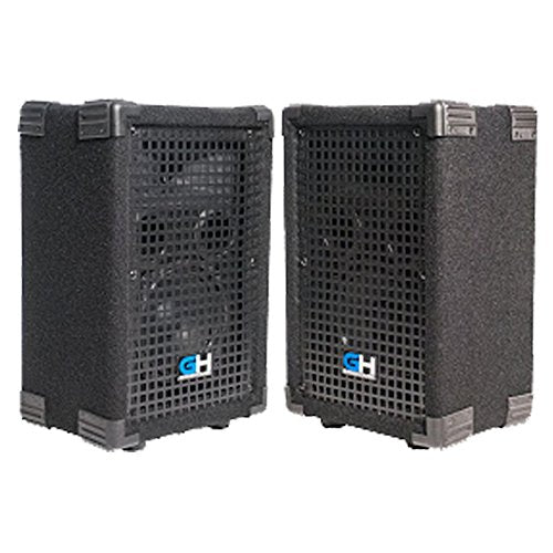 Grindhouse Speakers - GH6L-Pair - Pair of Passive 6 Inch 2-Way PA/DJ Loudspeaker Cabinets - 400 Watt each Full Range PA/DJ Band Live Sound Speaker - size: Pair