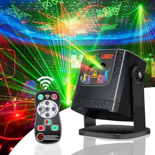 Mini Disco Party Lights - Sound Activated RGB DJ Strobe Light, Portable LED Projector for Home Room Karaoke Birthday Christmas Family Gathering Gift - color: R10E