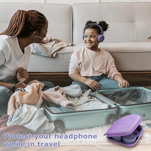 Ginsco Case Compatible with JBL Tune 510BT/520BT/500BT/Junior 320, with Sony WH-CH520/510, Ultra-Slim Hard Shell Headphone Case for On Ear Headphones (Purple) - color: Purple