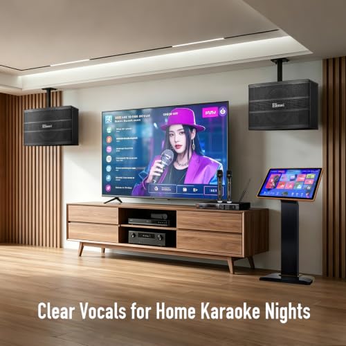 Elimavi 12" 3-Way Karaoke Speakers Pair, 1600W Peak, Built-in Crossover - size: 12 Inch