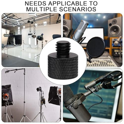 SAVITA 2pcs Mic Foot Adapter, 3/8 Male to 5/8 Female Tripod Screw Thread Adapter Accessories for Camera Monitor Microphone Stand Mount - size: 5/8 à 3/8