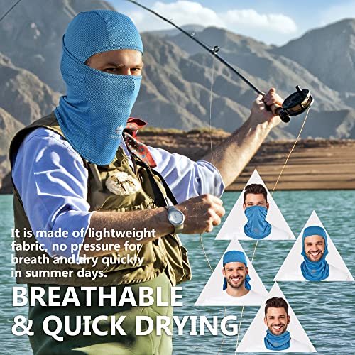 Balaclava Ski Mask, Sun Protection Breathable Face Cover Men Women - color: Blue