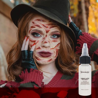 Halloween SFX Makeup Kit,6 Colors Bruise Wheel+30ml Dripping Washable Fake Blood+Liquid Latex+Scar Wax with Spatula+3 Pcs Sponge+Stipple Sponge,Face Fake Injury Special Effects Makeup Kit - color: bruise wheel makeup kit