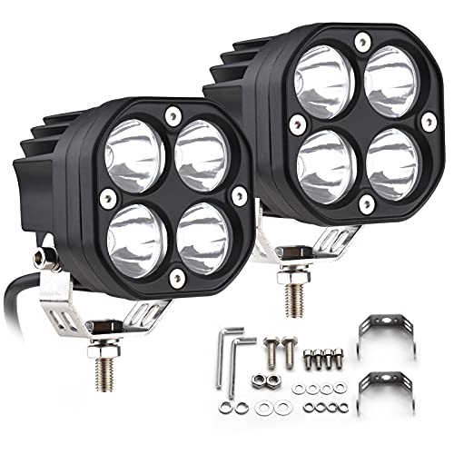 LED Light bar Driving Fog Lights 2Pcs LED Pods Driving Lamp IP68 Waterproof Work Light Off Road Lighting for Truck ATV UTV SUV Boat Trucks Motorcycle Tractor - color: 3" White