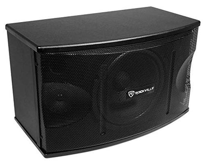 Rockville KPS10 10" 3-Way Karaoke Speaker Pair Bundle with RVSS2 Stands