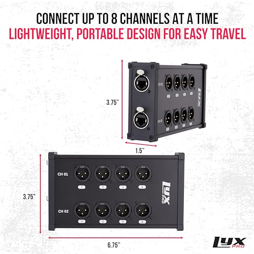 LyxPro 8-Channel Male XLR to RJ45 Ethercon Breakout, Ground Lift - style: Male With No Cables