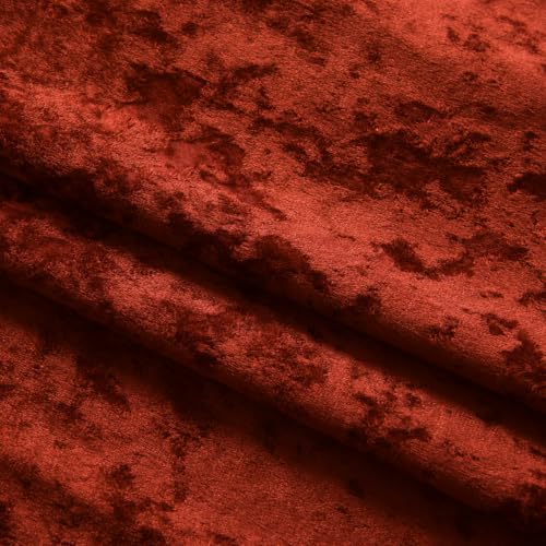 Beau Crushed Velvet Window Curtains Burgundy 2 Panels Set 52" W x 84" L - color: Burgundy, size: 52"W x 84"L (Pack of 2)