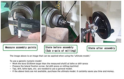 4" Ultimate Handwheel 1/2" Bore (100mm Dia.) - Heavy-Duty Phenolic + Aluminum Crank Handwheel with Revolving Grip for Table Saw, Lathe, Drill Press, Milling & Band Saw - Made in Korea - size: 4" X 1/2"