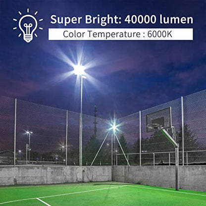 400W LED Flood Light, 40000LM Super Bright Outdoor Security Lights with Wider Lighting Angle,6000K Daylight White, IP66 Waterproof Outdoor Lighting for Garage, Garden, Yard, Parking Lot - size: 200W- Flood Light-2Pack
