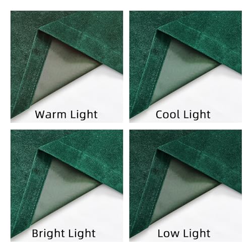 CUCRAF Dark Green Velvet 100% Blackout Curtains 63 inches Long, Thermal Insulated, Noise Reducing Rod Pocket Luxury Drapes for Bedroom Living Room(52x63 inches, 2 Panels) - color: Dark Green, size: 52"W x 63"L (Pack of 2)