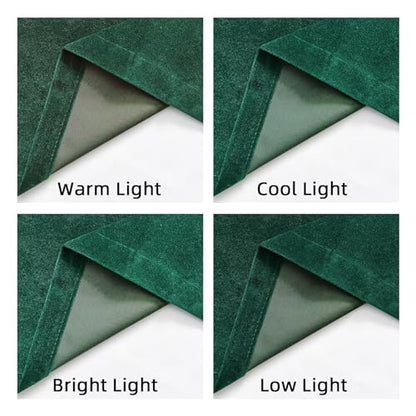 CUCRAF Dark Green Velvet 100% Blackout Curtains 63 inches Long, Thermal Insulated, Noise Reducing Rod Pocket Luxury Drapes for Bedroom Living Room(52x63 inches, 2 Panels) - color: Dark Green, size: 52"W x 63"L (Pack of 2)