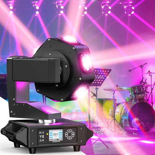Moving Head Light XYZ Three-Axis Linkage 6 x 40W RGBW Stage Lighting DJ Lights Beam Spotlight 14/16 CH Wash Light with DMX and Sound Activated for Church Wedding Parties Live Show Bar - color: 1 Pack