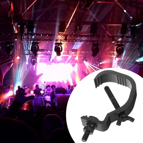 10 Pack Stage Light Clamp Hook Bulk, Fits OD 1.18"-2" Truss Heavy Duty Aluminum Alloy Truss Clamps, Aluminum Alloy Stage Lights Hook Black