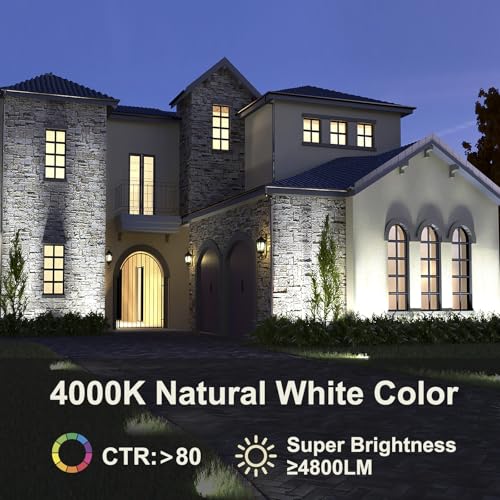 36W LED Wall Washer Lights, 4000K Neutural White Linear Flood Light, 3.2ft/40 120V LED Light Bar, IP65 Waterproof Outdoor LED Wall Washer Lights for Landscape, Church, Ads, Yard, Garden - color: 4000K Neutral White