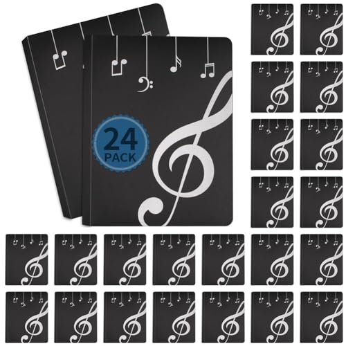 Music Folder Sheet Music Folders 24 Pack Bulk Binder Music Choral Storage Holder Band Folder (24) - size: 24 Pack