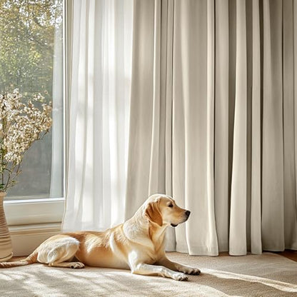 MIULEE Beige Velvet Curtains 84 Inch Long 2 Panels, W40 x L84 | Luxury Super Soft, Thermal Insulated, Room Darkening Drapes, Rod Pocket Design, Window Curtains for Bedroom Living Room - color: Beige, size: 40"W x 84"L (Pack of 2)