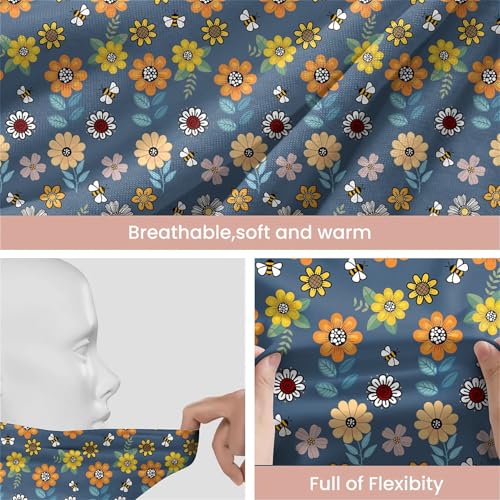 Art Owl Women's Slouchy Beanie Hat Cute Turban Hats Cancer Headwear Caps Baggy Skull Sleep Scarf - color: Cartoon Bee Flower