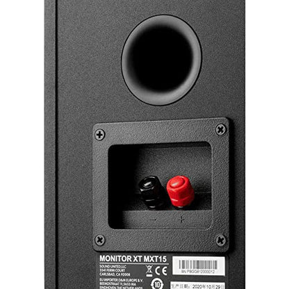 Polk Monitor XT15 Pair of Bookshelf or Surround Sound Speakers - Hi-Res Audio Certified, Dolby Atmos & DTS:X Compatible, 1" Terylene Tweeter & 5.25" Dynamically Balanced Woofer (Pair, Midnight Black) - style: Surround Speakers w/ 5.25" Woofer - Pair (XT15