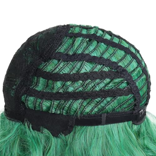 26 Inch Long Curly Green Wig Ombre Fluffy Synthetic Hair Medusa Cosplay Wig - color: Green