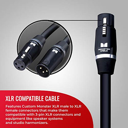 Monster Cable Prolink Studio Pro 2000 XLR Microphone Cable, 10 Foot Balanced Mic Cable, Gold XLR Male to Female Connectors, Multi-Gauge Wire Network Studio Cable - size: 10 Ft.