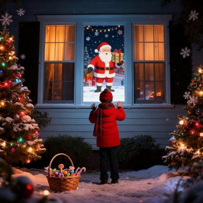 60" x 106" Holographic Rear Projection Screen – Foldable Portable Double-Sided Anti-Wrinkle Projector Screen for Christmas Movies, Halloween Effects, and Home Theater Nights(120 Inch) - size: 120 Inch（60" x 106"）