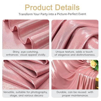 10x10ft Rose Gold Glitter Sequin Photo Backdrop Curtain for Parties - color: Rose Gold, size: 10 ft X 10 ft(2 Panels 5ft X 10ft)