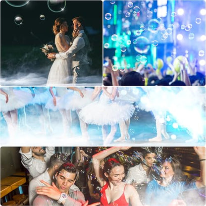 2000W 3 in 1 Fog Bubble Machine with 2 Bubble Fans - color: 1 Pack