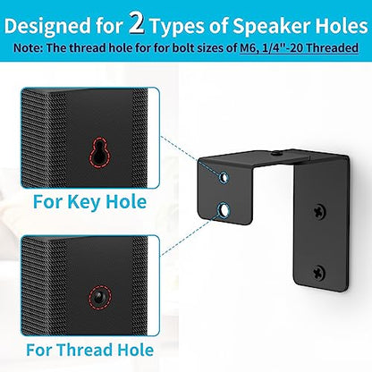notiela Pair of Speaker Mount for Samsung Speaker Wall Mounting Brackets for Samsung Rear Speakers SWA 8500S/9000S/9100S/9200S/9500S and More Speakers Wall Brackets