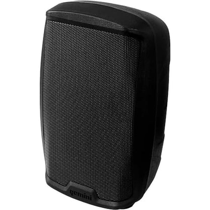Gemini Sound AS-2110BT Active 10 Inch Woofer 1000W Watt DJ Monitor Powered Amplified PA Speakers System with Bluetooth Bundle with Auray SS-4420 Steel Speaker Stand and XLR Cable