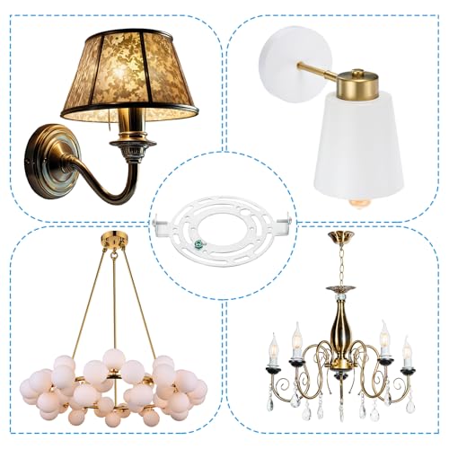 PATIKIL 125mm (4.9") Universal Light Fixture Mounting Bracket Kit, Light Crossbar Round Ceiling Plate with Screw for Wall Lights Ceiling Lighting Pendant Chandelier - size: 125mm