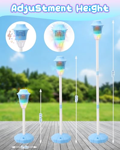 2Pcs Automatic Bubble Machine for Kids,Standing Torch Bubble Maker with Light/Music for Toddlers, Height Adjustable Up 21 to 47 Inches,Pecfect for Birthday and Outdoor Party, Gifts - style: Classic 2pcs