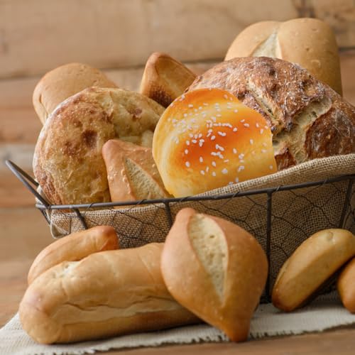 Vosarea 6Pcs Simulated Bread Toy Set Realistic Fake Food for Photography Decoration Cake Shop Display and Children S Educational Play 2.75X2.36X1.18In